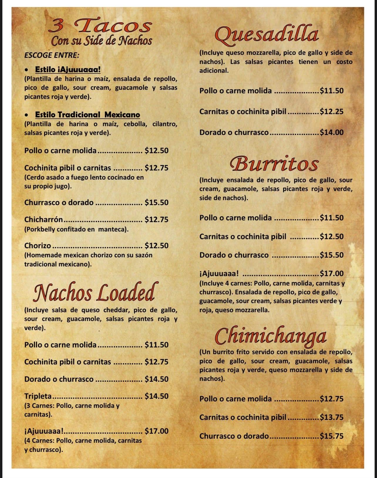Ajuuuaaa Mexican Food