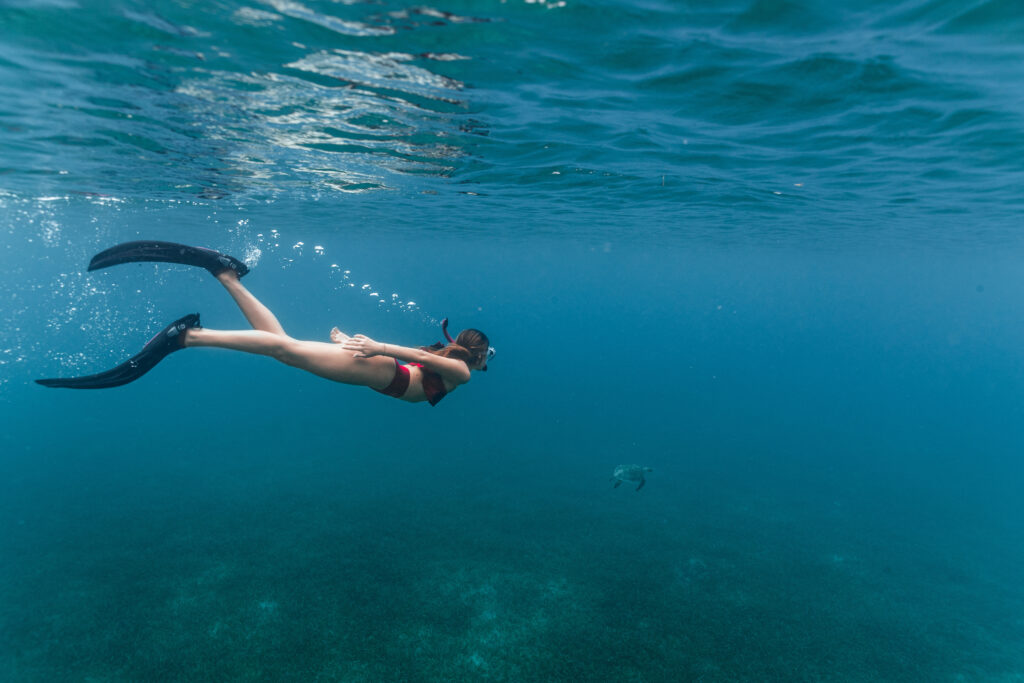 Women snorkeling in Culebra, Puerto Rico 