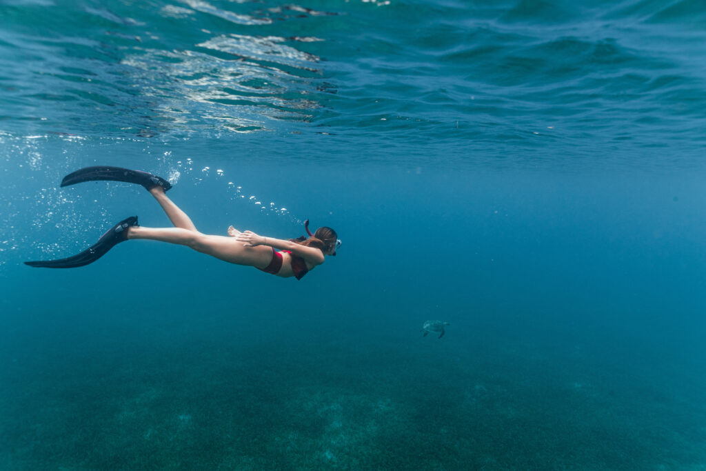 Women snorkeling in Culebra, Puerto Rico