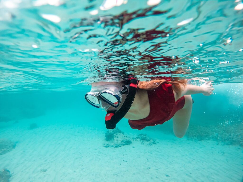 Woman snorkeling Culebra Puerto Rico