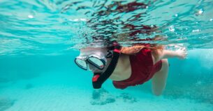 Woman snorkeling Culebra Puerto Rico