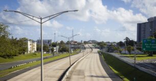 An empty highway in San Juan, Puerto Rico, on March 29, 2020.