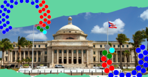 Imagen para ilustrar un artículo sobre la composición de la Legislatura tras las elecciones de 2024 en Puerto Rico. Se observa el Capitolio.