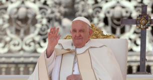 Pope Francis attends a Mass in St .Peter’s Square for the first World Children’s Day on May 26, 2024 in Vatican City, Vatican. The final event of the first World Children’s Day – an event held at the request of Pope Francis, which yesterday brought together around 50,000 young people in Rome’s Olympic Stadium – was a Mass held in St Peter’s Square.