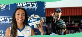 Jóvenes promesa NCAA Caguas. Isabella Avilés, de 18 años, y de Francisco Feliciano, de 19