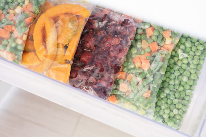 Frutas y vegetales congelados