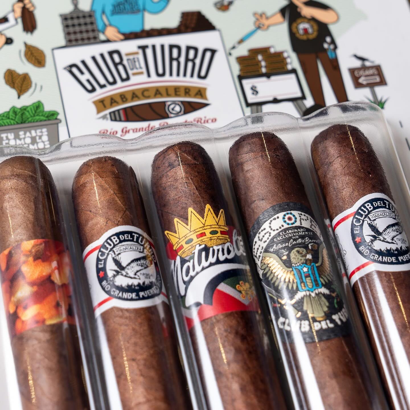 Tabacos de la edición El club del turro, inspirados en Puerto Rico