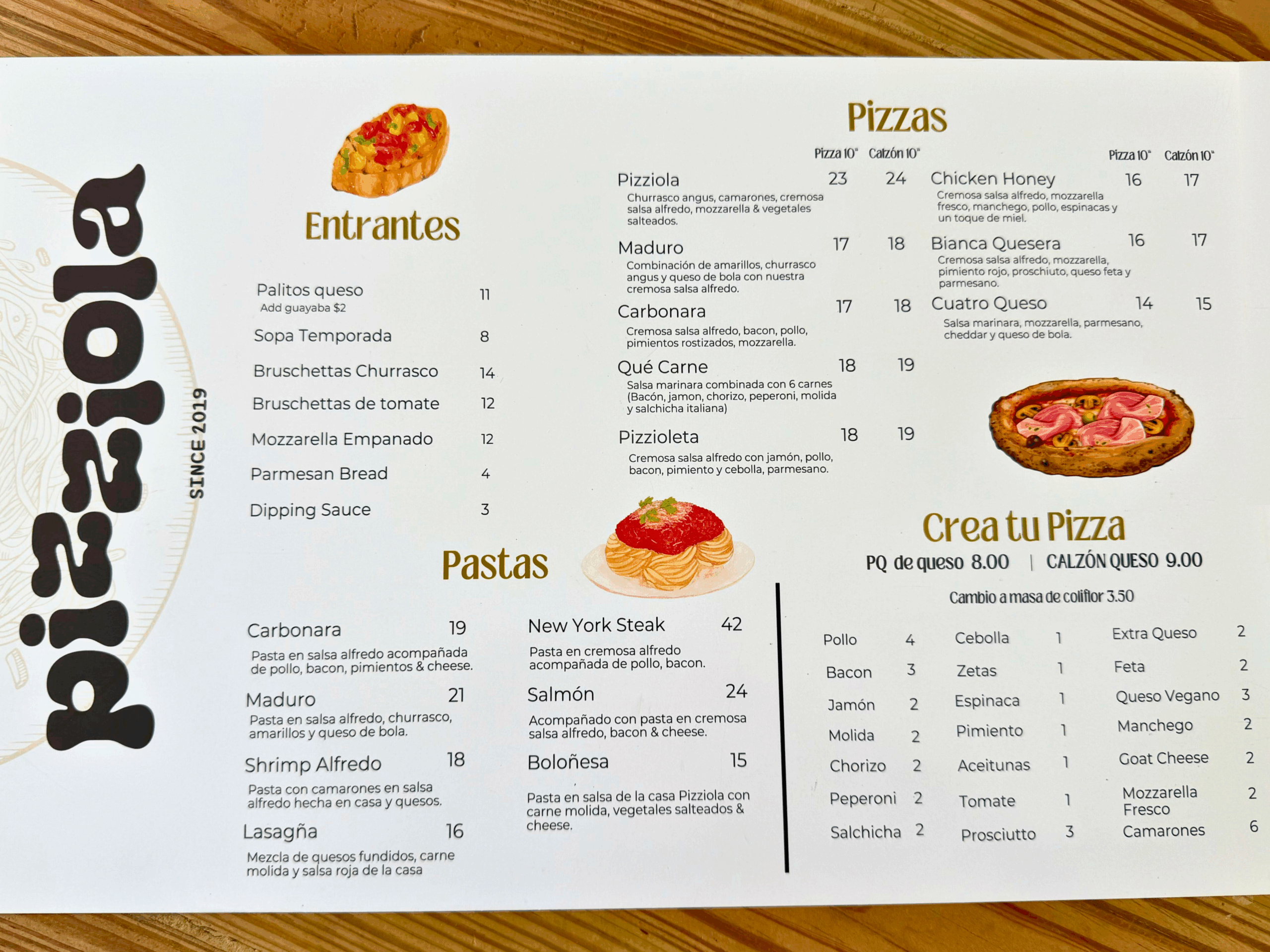 Menú de Pizziola - página 2