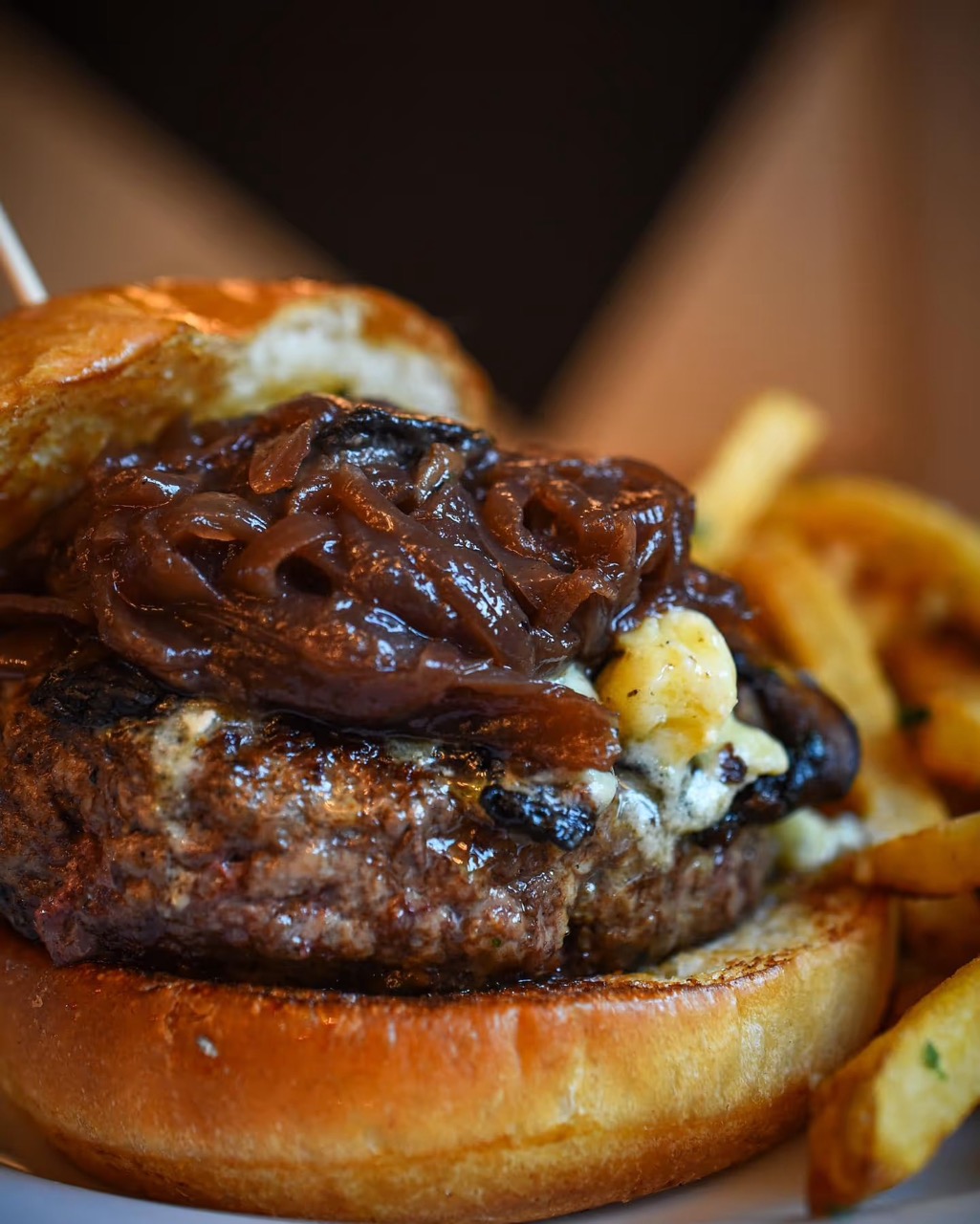 French Onion Soup Burger de Dulce y Salado